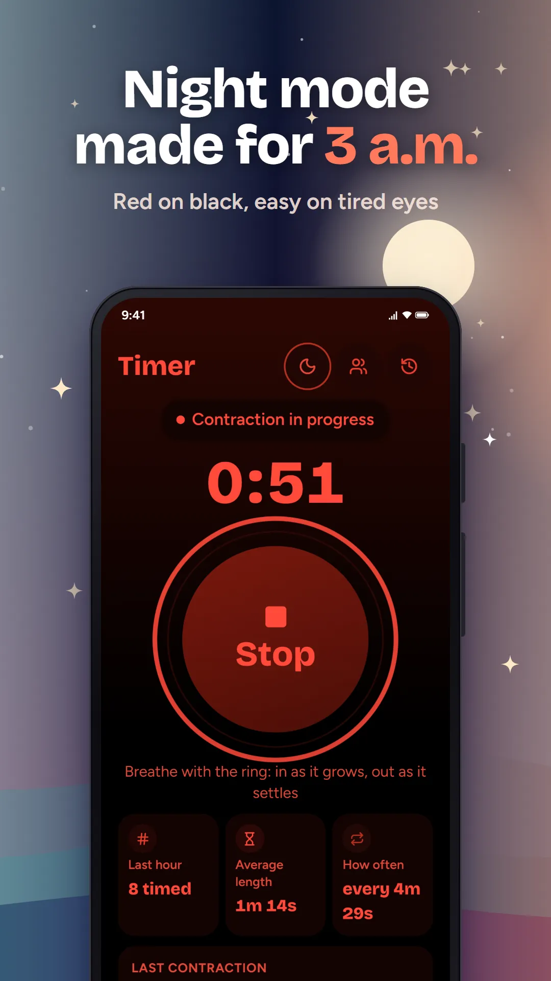 Night mode made for 3 a.m.: red on black